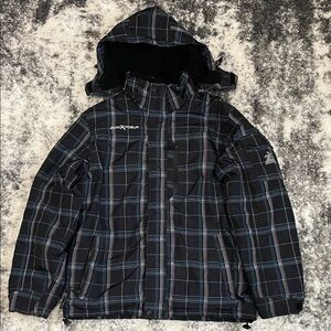 ZeroXposur Men's Dark Plaid Ski Jacket